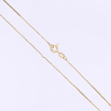 Halskedja Venezia längd 38cm bredd 1mm defekt brott på länk 18K Vikt: 3 g