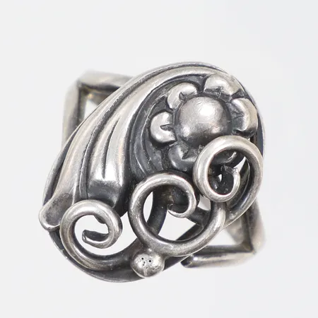 Ring, stl:18, bredd 2-20mm, silver Vikt: 5 g