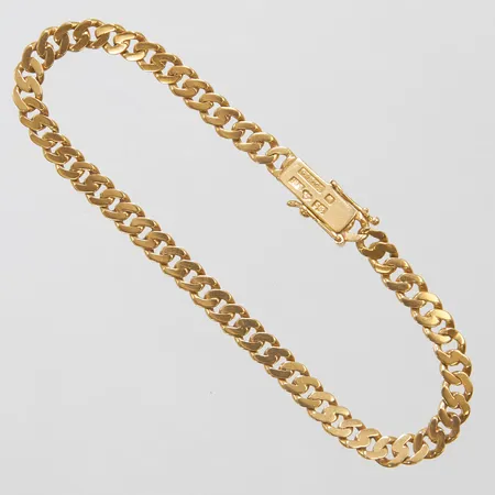 Armband manglad Pansar längd: 18cm, bredd: 4,5mm, Guldvaruaktiebolaget G. Dahlgren & Co Ab, Malmö, 1944, 18K Vikt: 8,6 g