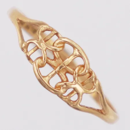 Ring X-länk stl:17¼ bredd 1,4-6,38mm, 18K Vikt: 1 g
