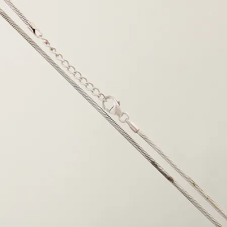 Kedja Ormlänk ställbar längd 46,5-49cm bredd 1,5mm silver 925/1000 Vikt: 7,2 g