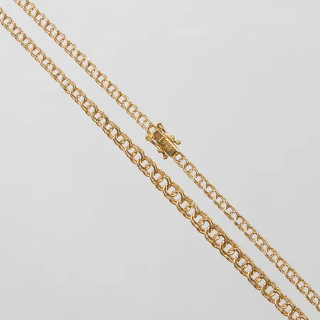 Collier Bismarck doserad längd: 42cm, bredd: 3-5mm, GHA, 18K Vikt: 8 g