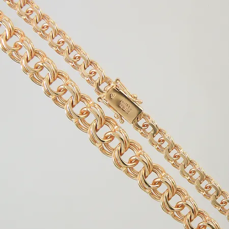 Collier doserad Bismarck längd 42cm bredd 5,9-8,8mm 18K Vikt: 39,3 g