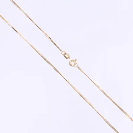 Halskedja pansarlänk längd 42cm bredd 1mm 18K Vikt: 3,2 g