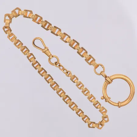 Klockkedja 25,5cm bredd 4,2mm år 1931, 18k Vikt: 10,9 g