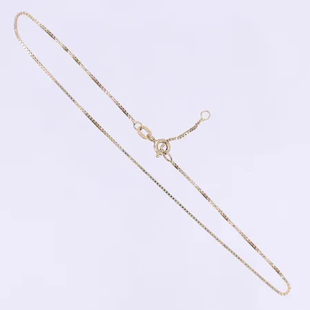 Fotlänk Venezia justerbar längd 25cm bredd 1mm något ojämn länk 9K Vikt: 1,1 g