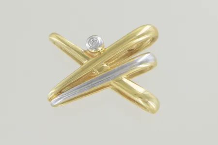 Hänge med diamant 0,01ct, höjd 2 cm bredd 16 mm, 18K Vikt: 4,3 g
