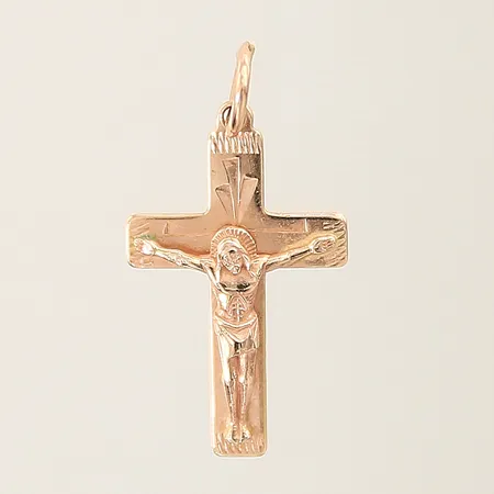 Hänge kors 25x12mm graverad baksida 14K Vikt: 0,8 g