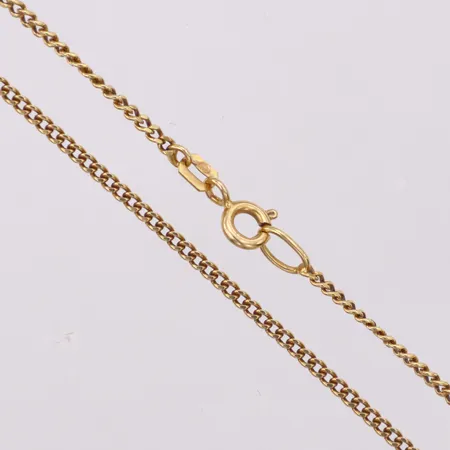 Kedja Pansar längd ca 52cm bredd ca1mm 18K Vikt: 6,4 g