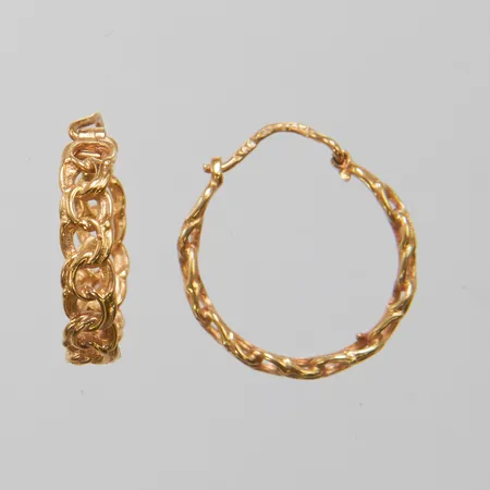 Örhängen creoler Bismarck Ø17,5mm, bredd: 4mm, svenska stämplar, 18K Vikt: 2,9 g