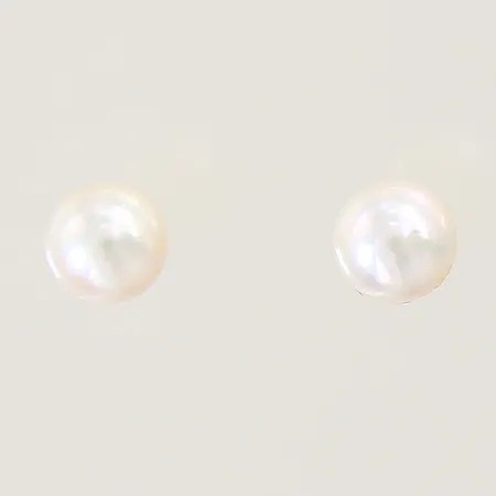 Örhängen med odlade pärlor Ø6mm pärlor med slitage 18K Vikt: 1,3 g