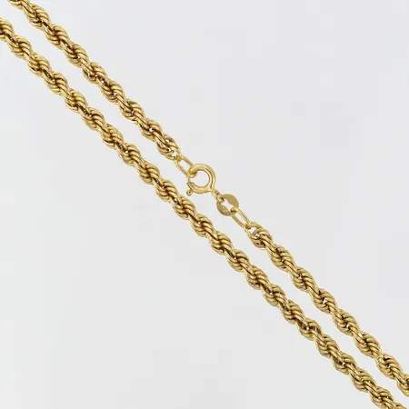 Kedja Cordell längd 55,5cm bredd 3,8mm ihålig 18K. Vikt: 8,6 g