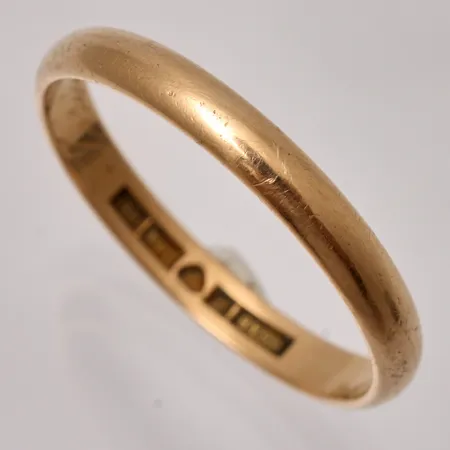 Ring stl:19¾, defekt gravyr, 18K, 2,89g.