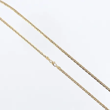 Kedja längd 41,5cm, bredd 2mm, 18K  Vikt: 8,1 g