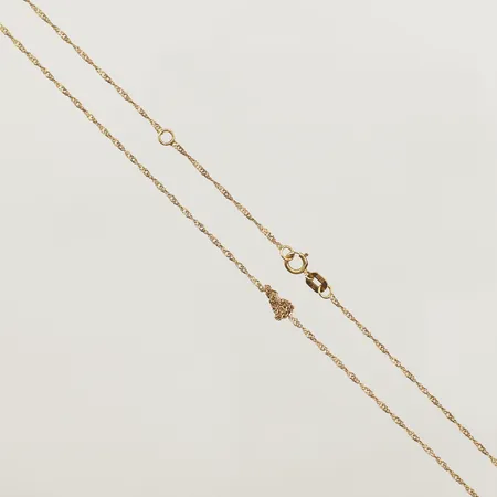 Kedja Singapore längd 42,5cm justerbar bredd 1,1mm, knut, GHA 18K Vikt: 1,3 g