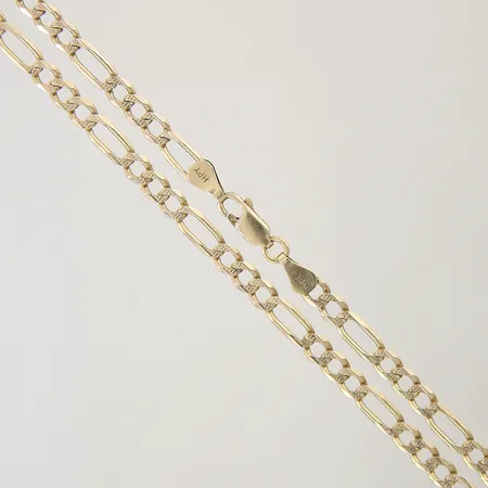 Kedja Figaro längd 66cm bredd 4,7mm 10K Vikt: 18,2 g