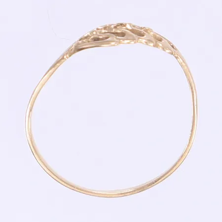 Ring stl 16¾ bredd 1-7mm defekt skev skena 14K Vikt: 0,9 g