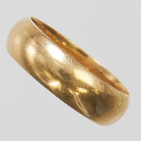 Ring slät stl:16¾, bredd: 5,4mm, ograverad, 18K Vikt: 4,4 g