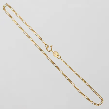 Armband Figaro längd: 19,2cm, bredd: 1,5mm, 14K Vikt: 0,9 g