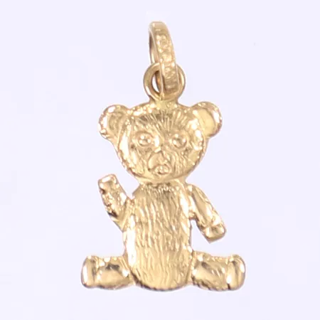Hänge i form av teddybjörn svenska stämplar höjd 15mm inkl öglan 18K Vikt: 0,6 g