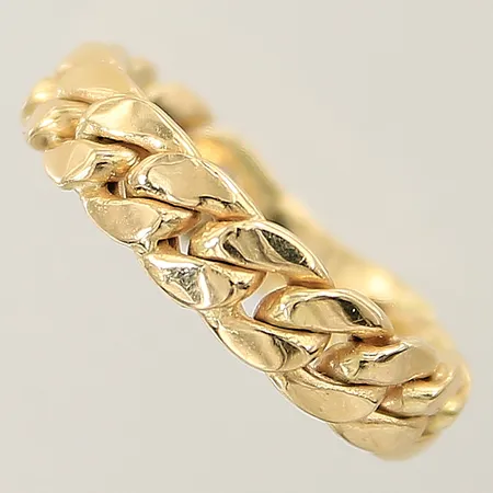 Ring Pansar stl:18½ bredd 4,1mm GHA 18K Vikt: 4,1 g