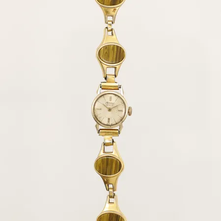 Damur Arsenal Geneve 14K boett.nr:451356 armband i metall, trasigt glas, går ej 14K Vikt: 0 g