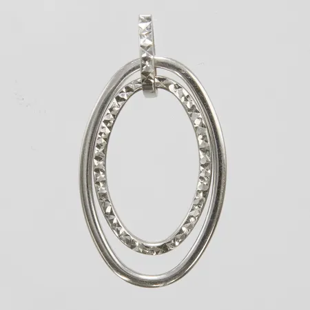 Hänge 26x14,2mm, vitguld, 18K Vikt: 1,1 g