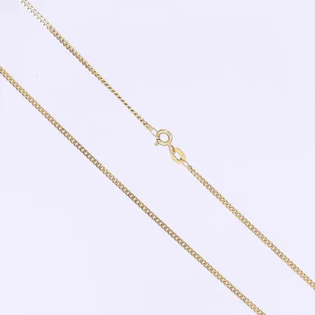 Halskedja pansarlänk längd 50cm bredd 1,5mm 14K Vikt: 4,2 g