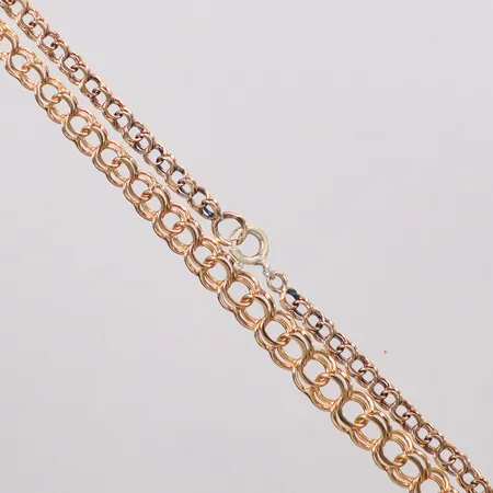 Collier Bismarck lås i metall 46cm bredd 4-5,5cm 18K Vikt: 12,7 g