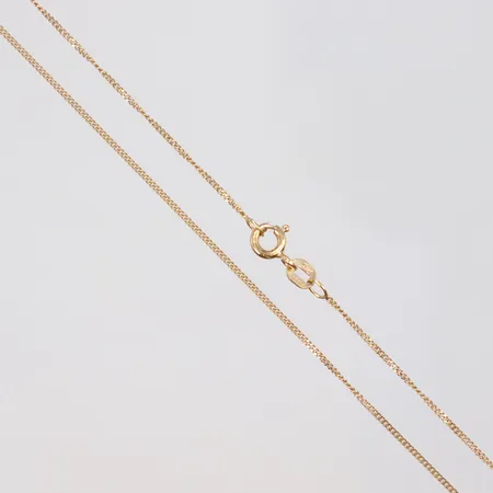 Halskedja Pansar längd 40cm bredd 1 mm, Guldfynd, 18K 1,6g Vikt: 1,6 g