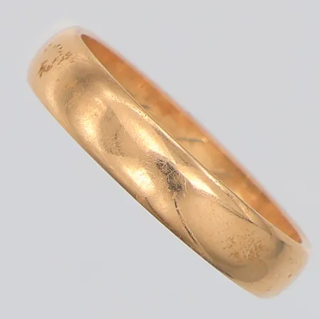 Ring slät stl:17¼, gravyr, 18K Vikt: 3,5 g