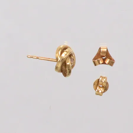 Parti guld, ett udda örhänge, två snurrebussar, 18K Vikt: 0,7 g