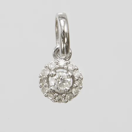 Hänge med diamanter 1 x ca.0,04ct samt 12 x ca.0,005ct, 10,7x5,2mm, GHA, vitguld, 18K Vikt: 0,6 g