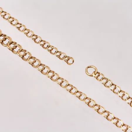 Collier 43,5cm, Bismarck, bredd 2,9-4,1mm, saknar lås, 18K, 5,12g.
