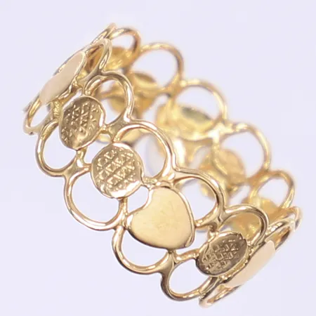 Ring stl 17 bredd 8mm ostämplad 18K Vikt: 2,5 g