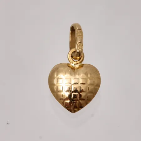 Hänge hjärta mått 7x12,7mm, 18K, 0,32g.