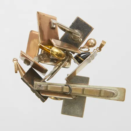 Diverse silver defekt, emalj, syntetiska stenar, 830/1000, bruttovikt 36,3g Vikt: 36,3 g