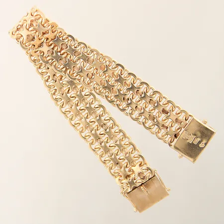 Armband X-länk längd 19,5cm bredd 15,7mm 18K Vikt: 52 g