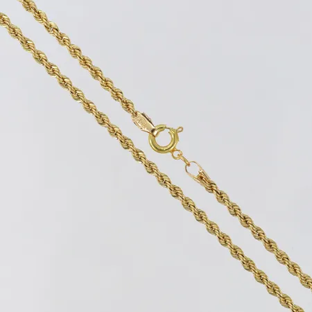 Kedja Cordell längd 42cm bredd 3mm ihålig lås är svårt att låsa 18K. Vikt: 5,7 g