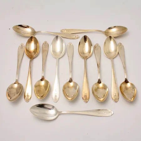 12st skedar Vasa, 18cm, GAB, silver 830/1000, 460,84g.