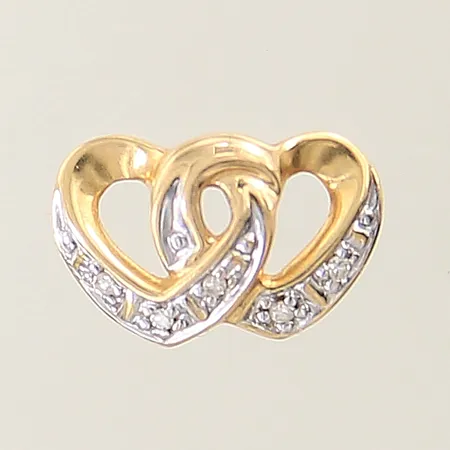 Hänge med diamanter 5 x ca 0,005ct 9x14mm 18K Vikt: 0,8 g