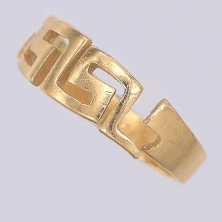 Ring meandermönster, defekt av, 14K Vikt: 2,8 g