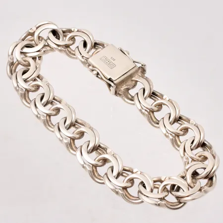 Armband 19cm Bismark, bredd 12mm, Guldfynd, 925/1000, 34,6g.