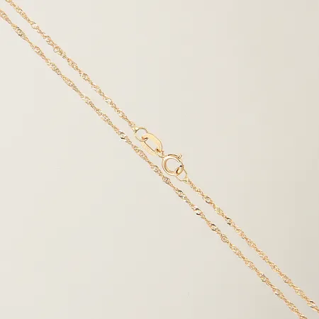 Kedja Singapore längd 38cm bredd 1,2mm 18K Vikt: 1 g
