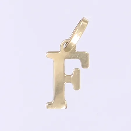 Hänge bokstaven F 7x5mm 18K Vikt: 0,1 g