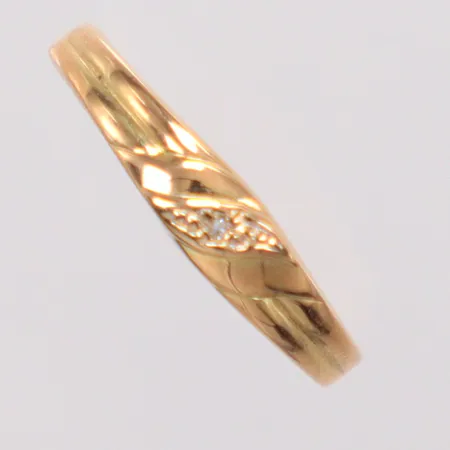 Ring stl.17, liten vit sten, 18K Vikt: 1,1 g