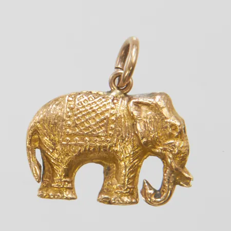 Hänge elefant 19,8x19,5mm, felstämplad, håller 14K Vikt: 2,6 g