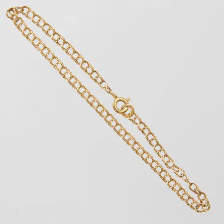 Armband Bismarck längd: 17,5cm, bredd: 3mm, GHA, något vriden länk, 18K Vikt: 1,9 g