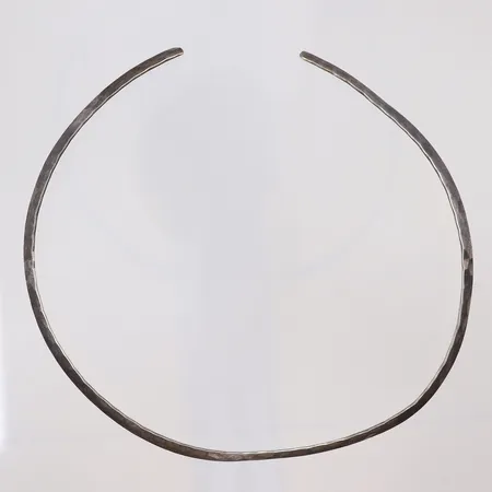 Halscollier stelt, Ø12cm, bredd 4mm, 925/1000 silver Vikt: 16 g