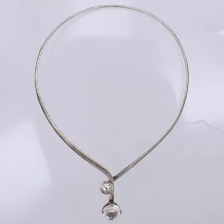 Collier stelt bergkristall 13 x 12cm bredd 4mm Alton år 1966, 830/1000 silver Vikt: 38,2 g